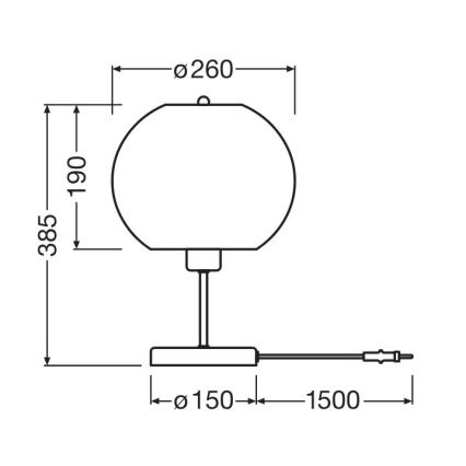 Ledvance - Lampada da tavolo DECOR CARDBOARD 1xE27/15W/230V diametro 26 cm