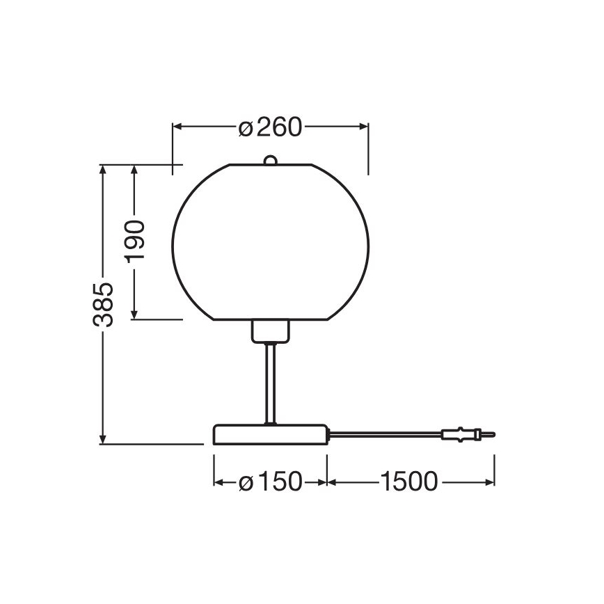 Ledvance - Lampada da tavolo DECOR CARDBOARD 1xE27/15W/230V diametro 26 cm