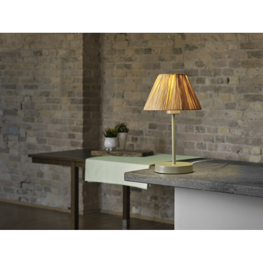 Ledvance - Lampada da tavolo DECOR RAFFIA 1xE27/15W/230V bastone di rafia