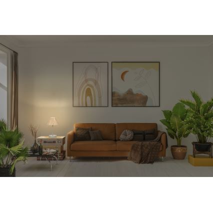 Ledvance - Lampada da tavolo DECOR RAFFIA 1xE27/15W/230V bastone di rafia
