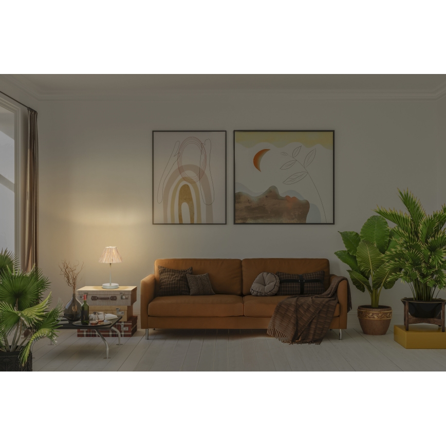 Ledvance - Lampada da tavolo DECOR RAFFIA 1xE27/15W/230V bastone di rafia
