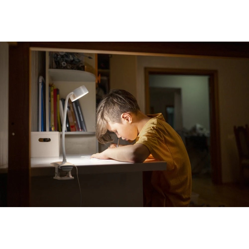 Ledvance - Lampada da tavolo LED dimmerabile con clip e controllo touch CYLINDER LED/4,8W/5V 3000-6500K bianca