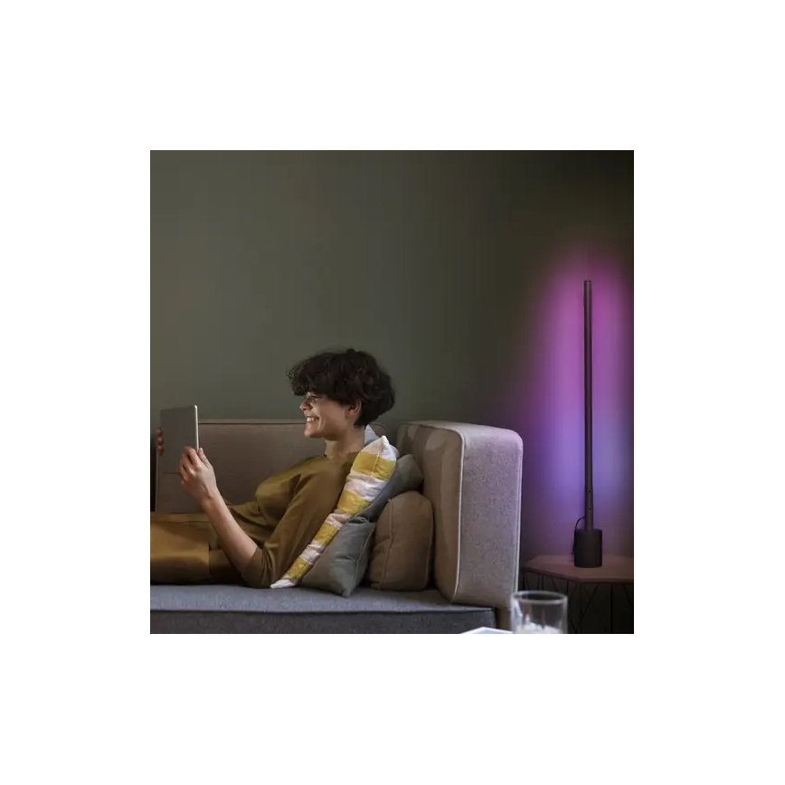 Ledvance - Lampada da terra LED RGBW dimmerabile SMART+ FLOOR LED/8W/230V 2700-6500K Wi-Fi nero + telecomando