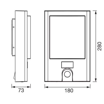 Ledvance - LED Dimmerabile lampada da parete con sensore per esterno e camera SMART+ LED/22W/230V IP44 Wi-Fi