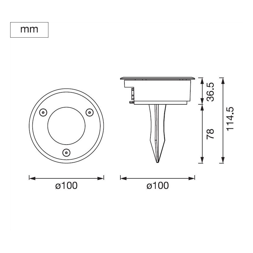 Ledvance - Lampada LED da esterno ENDURA HYBRID SPIKE LED/1W/12V IP44