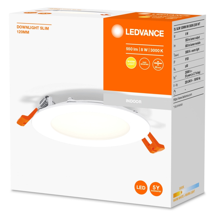 Ledvance - Lampada LED da incasso SLIM LED/8W/230V 3000K