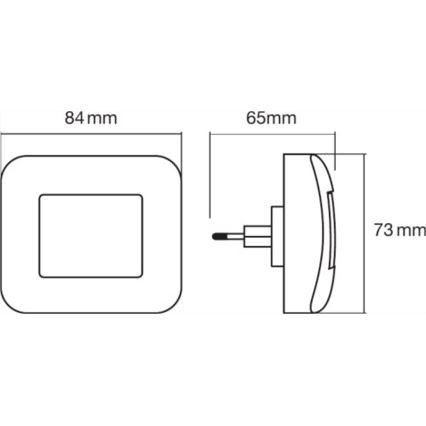 Ledvance - Lampada notturna LED con sensore crepuscolare LUNETTA LED/0,2W/230V 3000K