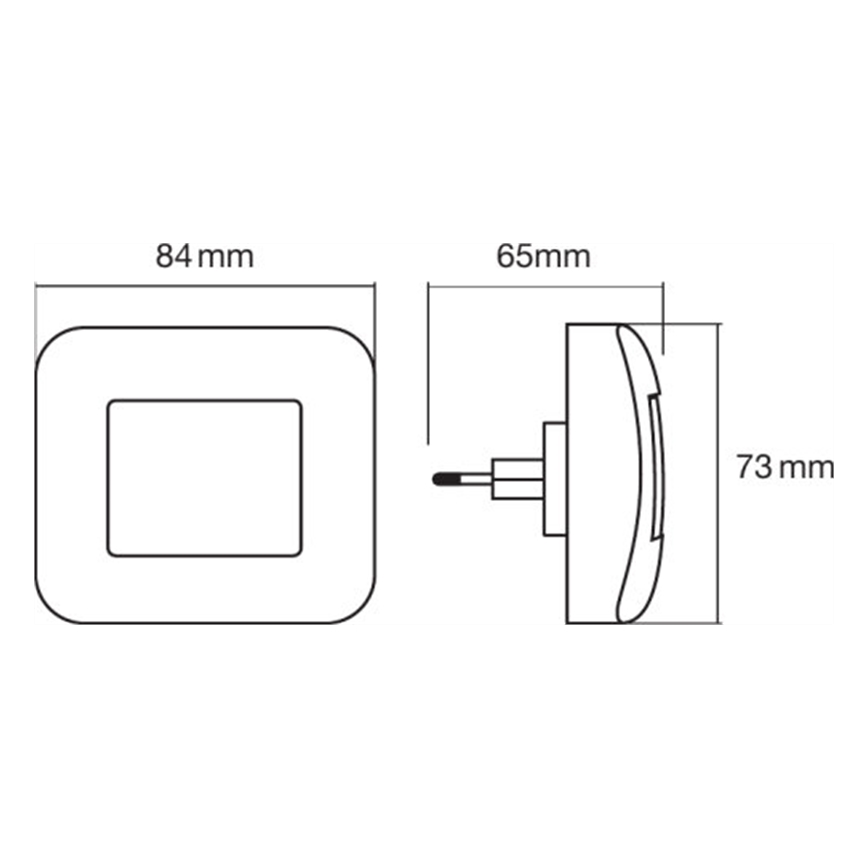 Ledvance - Lampada notturna LED con sensore LUNETTA LED/0,2W/230V 3000K