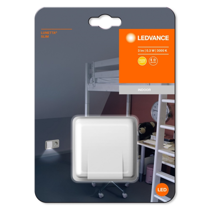 Ledvance - Lampada notturna LED con sensore LUNETTA LED/0,3W/230V 3000K