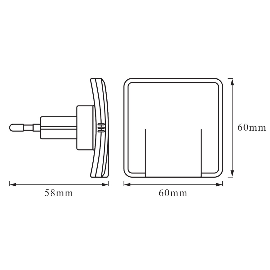 Ledvance - Lampada notturna LED con sensore LUNETTA LED/0,3W/230V 3000K