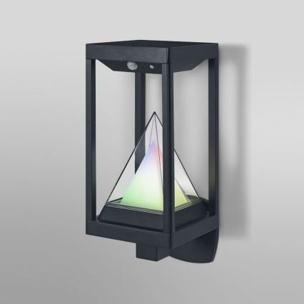 Ledvance - Lampada da parete solare dimmerabile LED RGBW con sensore di movimento e crepuscolare SMART+ ALPS LED/6W/3,7V 2200 mAh 3000K IP44