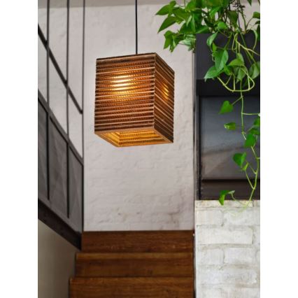 Ledvance - Lampadario a sospensione con filo DECOR CARDBOARD 1xE27/15W/230V 25x25 cm