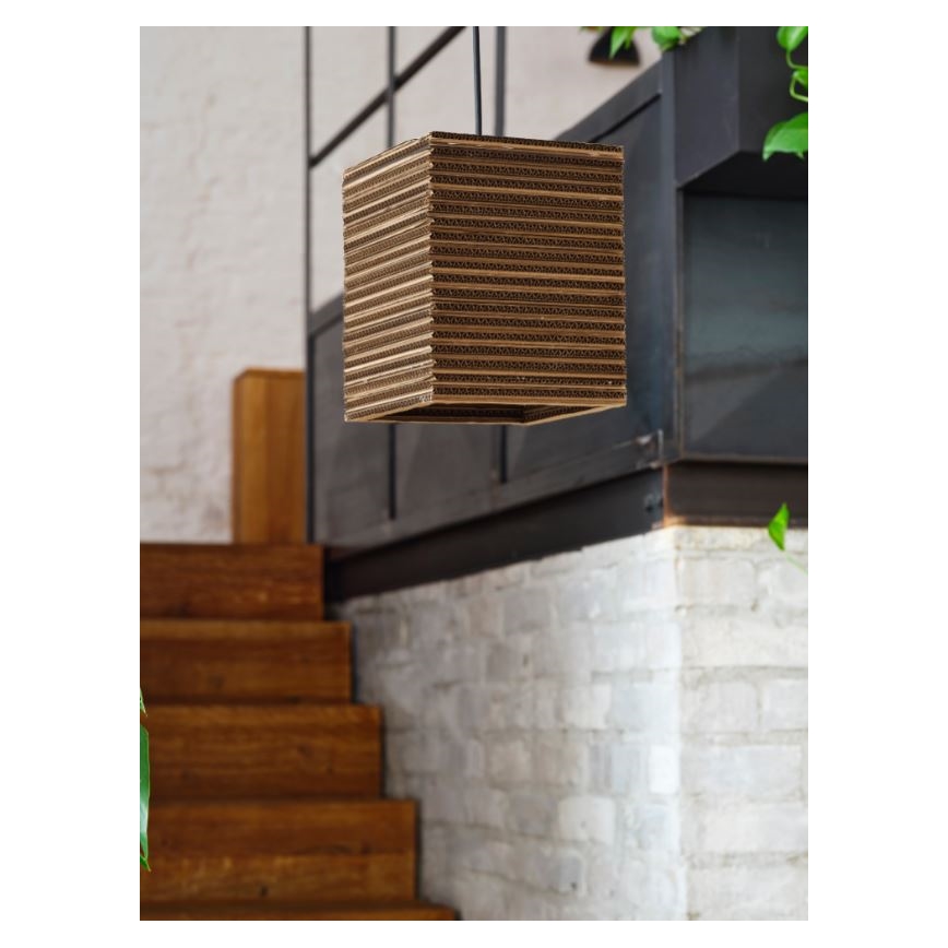 Ledvance - Lampadario a sospensione con filo DECOR CARDBOARD 1xE27/15W/230V 25x25 cm