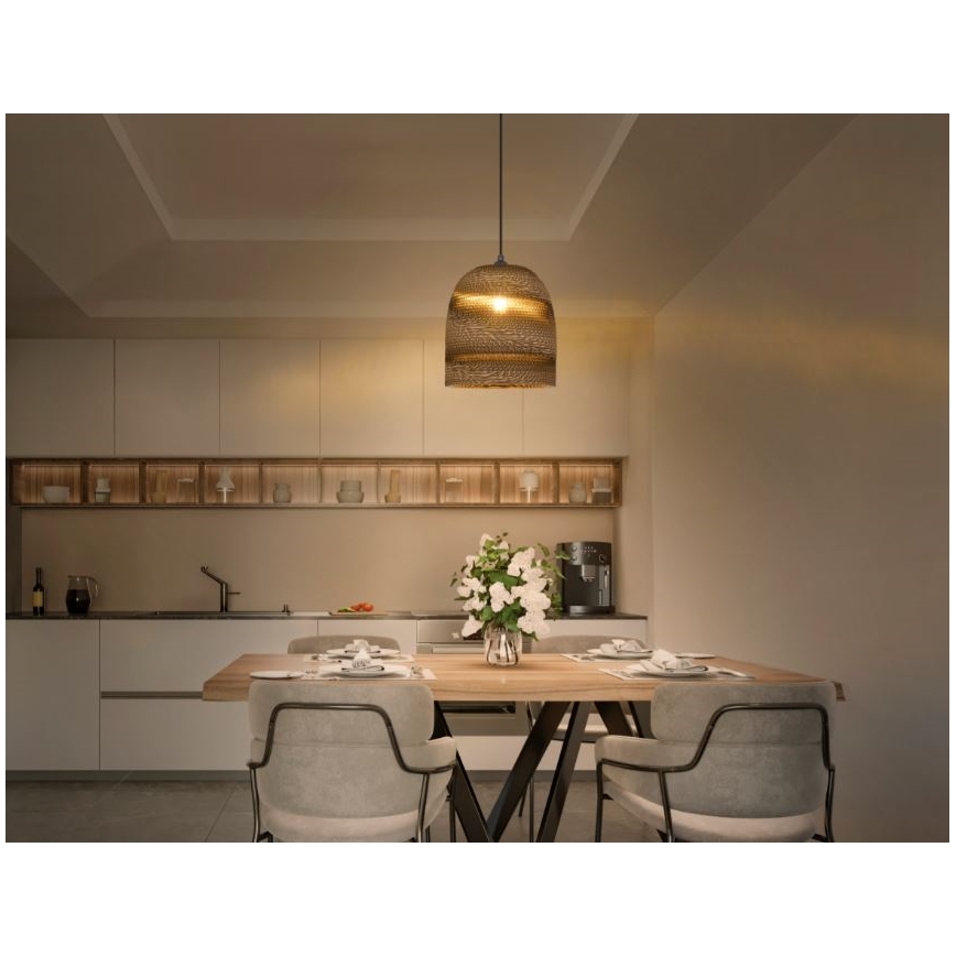 Ledvance - Lampadario a sospensione con filo DECOR CARDBOARD 1xE27/15W/230V diametro 25 cm