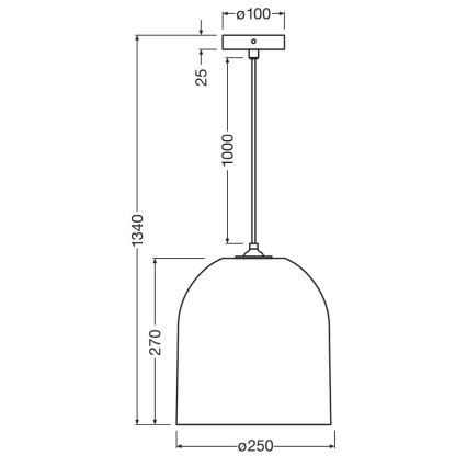 Ledvance - Lampadario a sospensione con filo DECOR CARDBOARD 1xE27/15W/230V diametro 25 cm