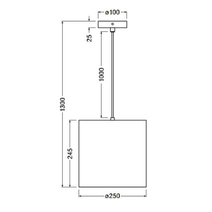 Ledvance - Lampadario a sospensione con filo DECOR CARDBOARD 1xE27/15W/230V diametro 25 cm