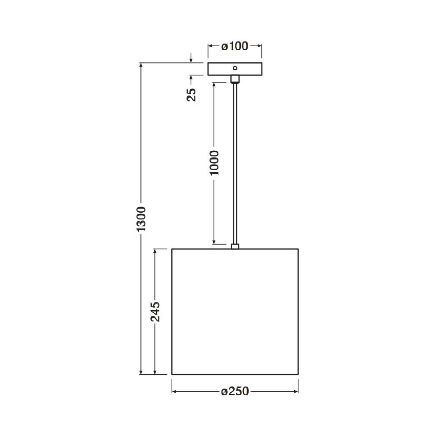 Ledvance - Lampadario a sospensione con filo DECOR CARDBOARD 1xE27/15W/230V diametro 25 cm
