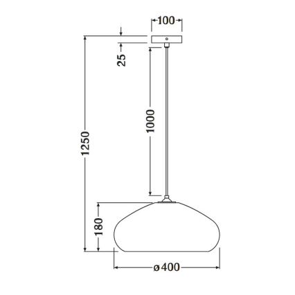 Ledvance - Lampadario a sospensione con filo DECOR CARDBOARD 1xE27/15W/230V diametro 40 cm