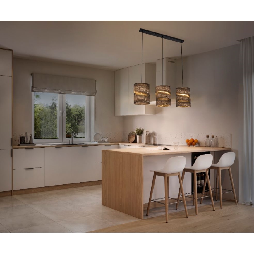 Ledvance - Lampadario a sospensione con filo DECOR CARDBOARD 3xE27/15W/230V