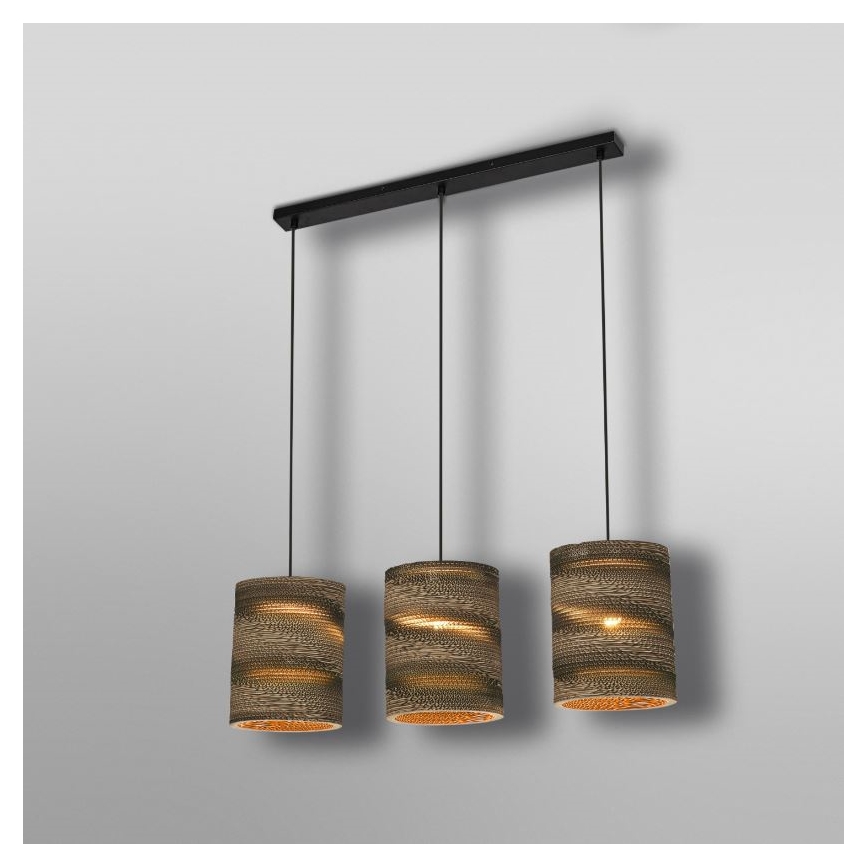 Ledvance - Lampadario a sospensione con filo DECOR CARDBOARD 3xE27/15W/230V