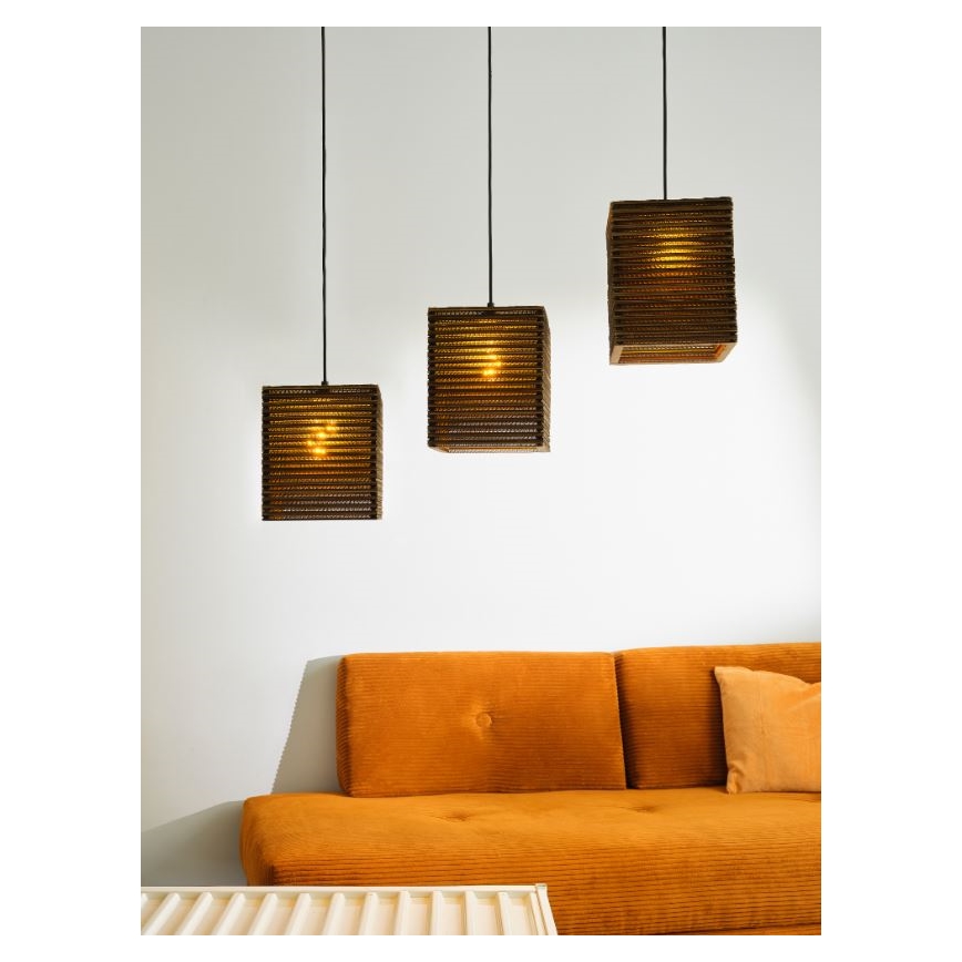 Ledvance - Lampadario a sospensione con filo DECOR CARDBOARD 3xE27/15W/230V