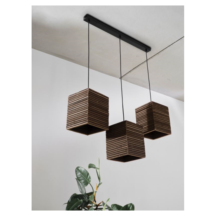 Ledvance - Lampadario a sospensione con filo DECOR CARDBOARD 3xE27/15W/230V