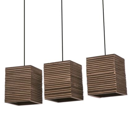 Ledvance - Lampadario a sospensione con filo DECOR CARDBOARD 3xE27/15W/230V