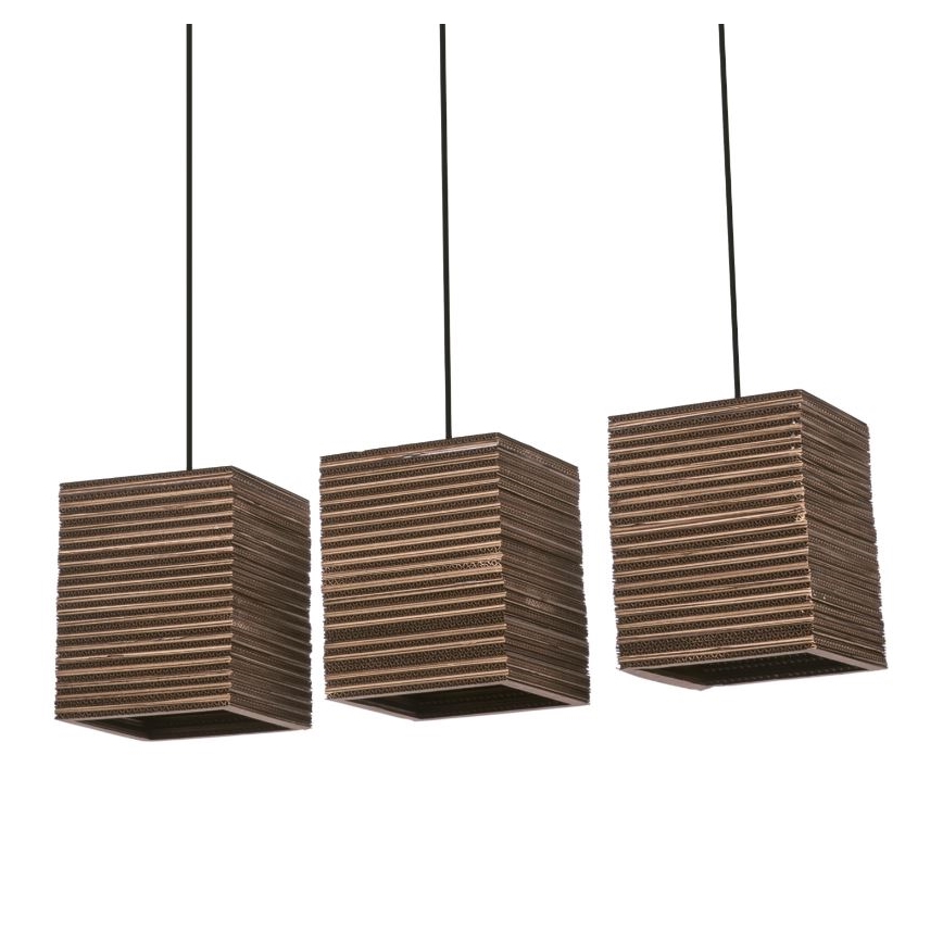 Ledvance - Lampadario a sospensione con filo DECOR CARDBOARD 3xE27/15W/230V