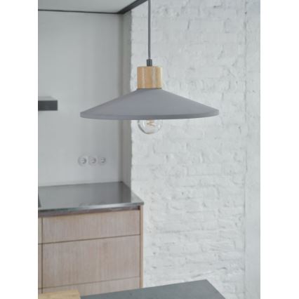 Ledvance - Lampadario a sospensione con filo DECOR CONCRETE 1xE27/15W/230V diametro 32 cm calcestruzzo grigio