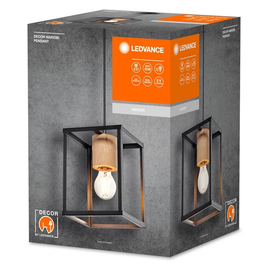 Ledvance - Lampadario a sospensione con filo DECOR NAIROBI 1xE27/15W/230V gomma fig