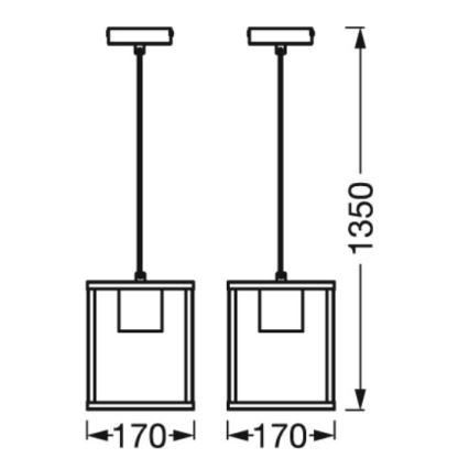 Ledvance - Lampadario a sospensione con filo DECOR NAIROBI 1xE27/15W/230V gomma fig