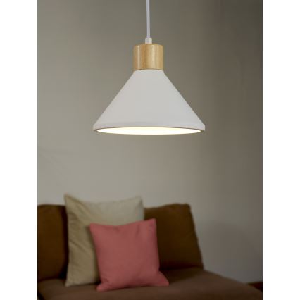 Ledvance - Lampadario a sospensione con filo DECOR PLASTER 1xE27/25W/230V diametro 22 cm gesso bianco