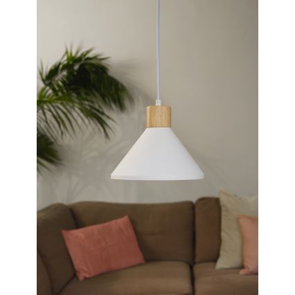 Ledvance - Lampadario a sospensione con filo DECOR PLASTER 1xE27/25W/230V diametro 22 cm gesso bianco