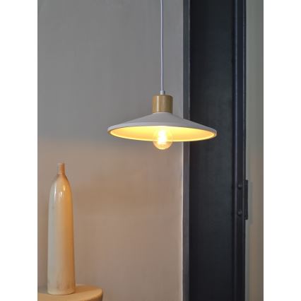 Ledvance - Lampadario a sospensione con filo DECOR PLASTER 1xE27/25W/230V diametro 32 cm gesso bianco