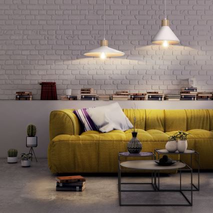 Ledvance - Lampadario a sospensione con filo DECOR PLASTER 1xE27/25W/230V diametro 32 cm gesso bianco