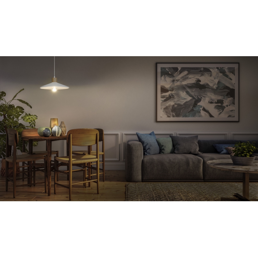 Ledvance - Lampadario a sospensione con filo DECOR PLASTER 1xE27/25W/230V diametro 32 cm gesso bianco