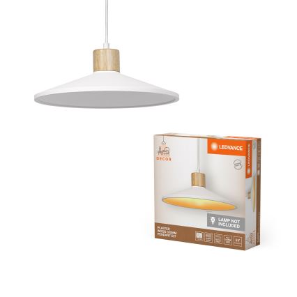 Ledvance - Lampadario a sospensione con filo DECOR PLASTER 1xE27/25W/230V diametro 32 cm gesso bianco