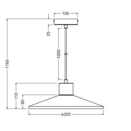 Ledvance - Lampadario a sospensione con filo DECOR PLASTER 1xE27/25W/230V diametro 32 cm gesso bianco
