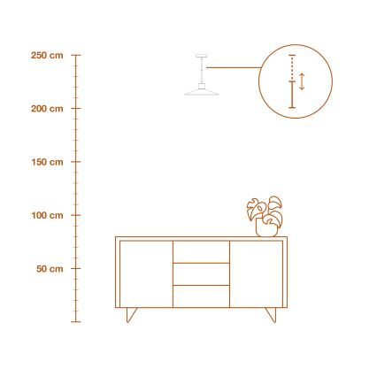 Ledvance - Lampadario a sospensione con filo DECOR PLASTER 1xE27/25W/230V diametro 32 cm gesso bianco