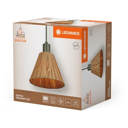 Ledvance - Lampadario a sospensione con filo DECOR RAFFIA 1xE27/15W/230V