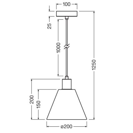 Ledvance - Lampadario a sospensione con filo DECOR RAFFIA 1xE27/15W/230V