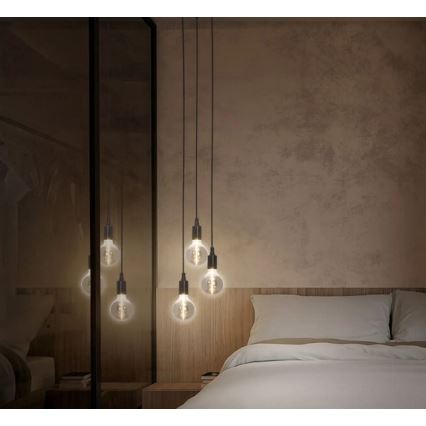 Ledvance - Lampadario a sospensione con filo PENDULUM ROBBIN 1xE27/15W/230V nero