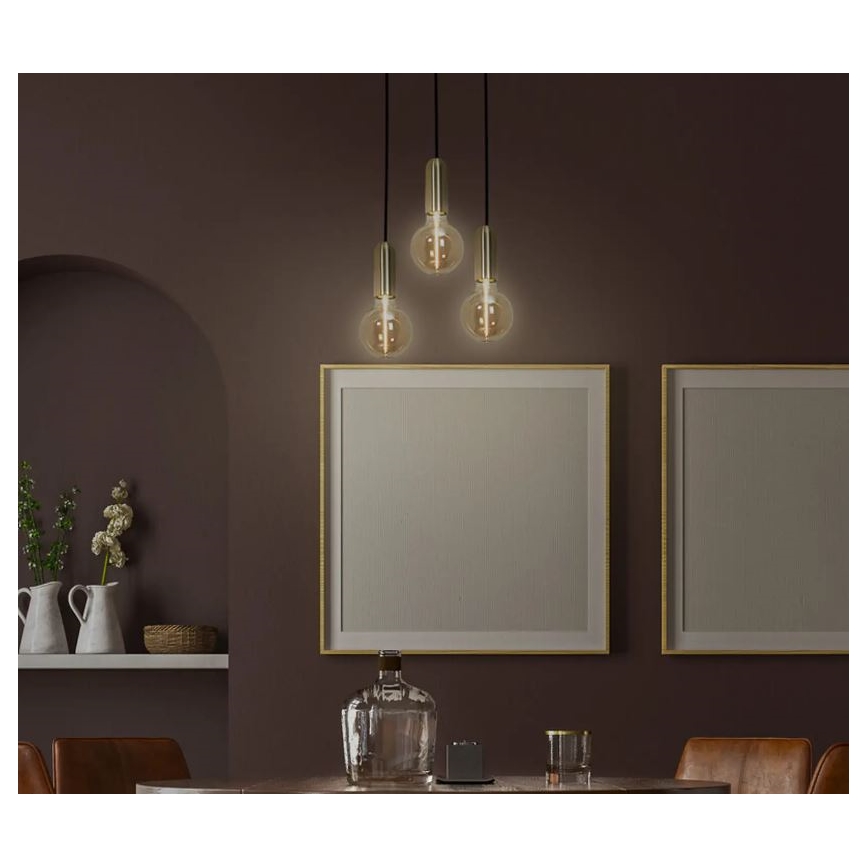 Ledvance - Lampadario a sospensione con filo PENDULUM ROUND 1xE27/15W/230V oro