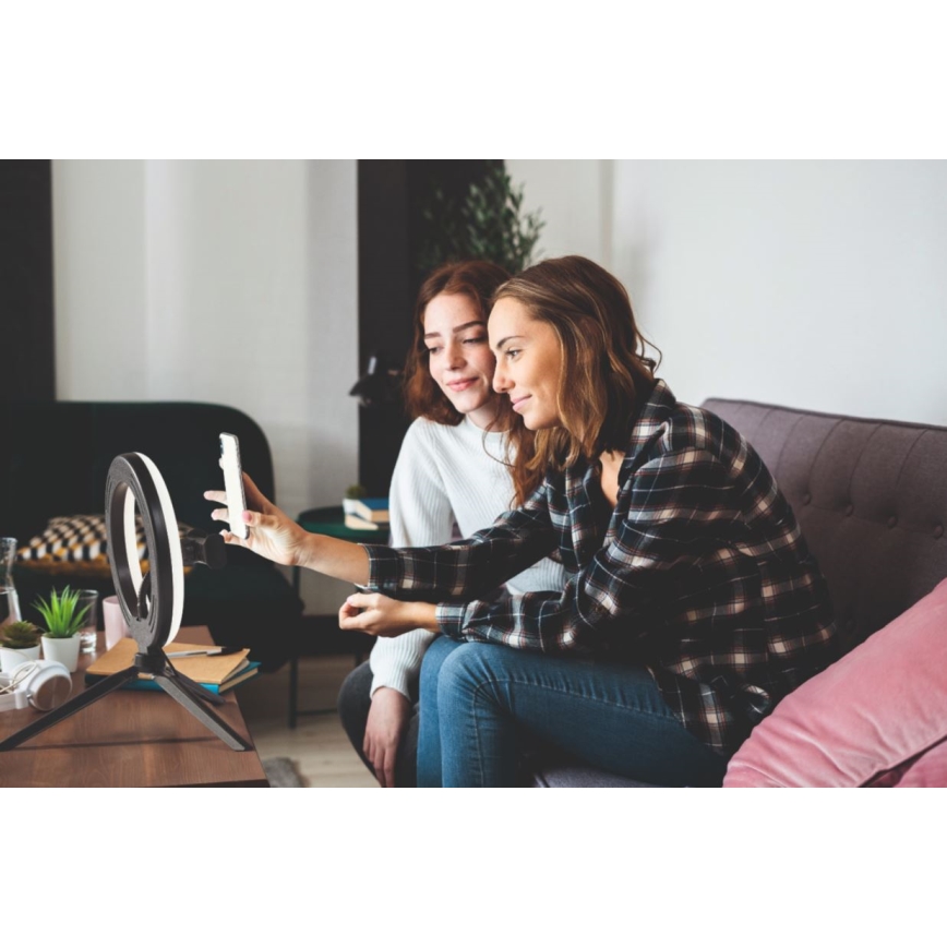 Ledvance - Lampe de table à intensité variable avec un support et support pour le vlogging LED/5,5W/USB 3000/4000/6500K