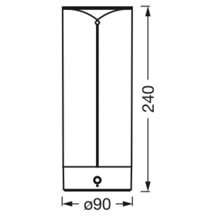 Ledvance - Lampe de table tactile à intensité variable DECOR FILAMENT LED/1,2W/5V 1000 mAh