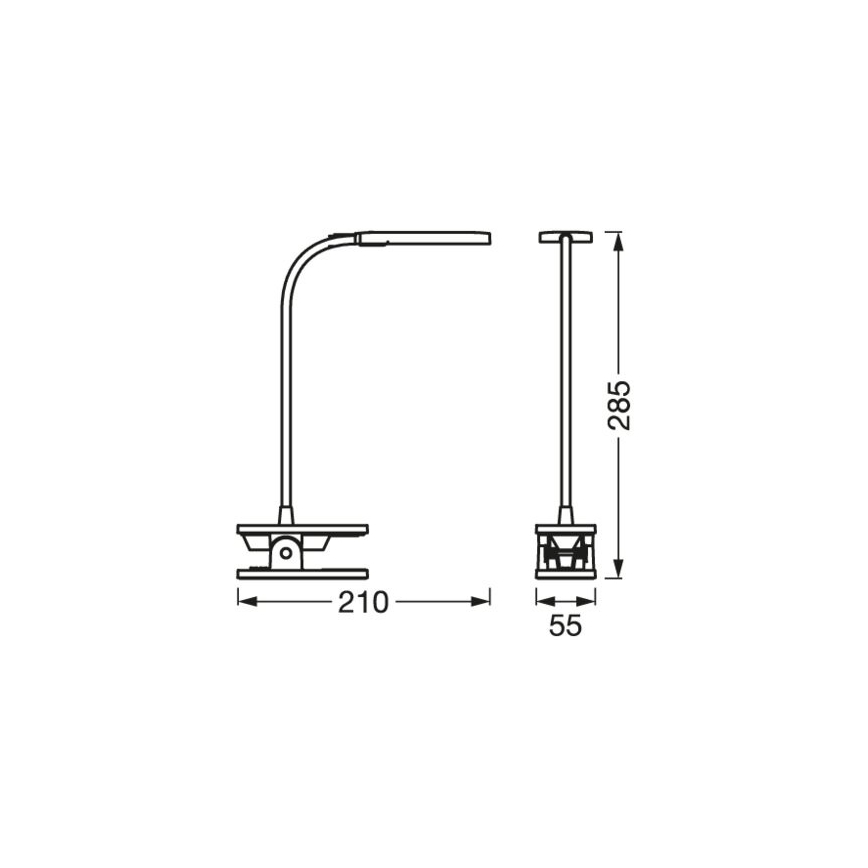 Ledvance - Lampe de table tactile à intensité variable PANAN LED/5,2W/5V 1000 mAh