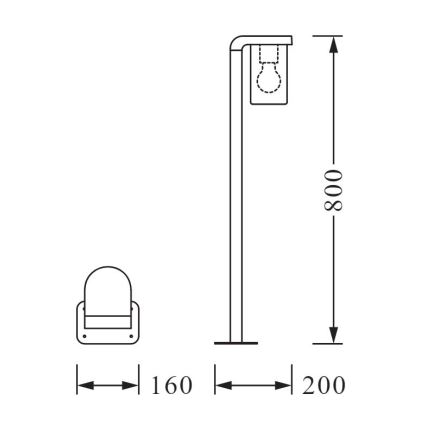 Ledvance - Lampe d'extérieur CASCADE 1xE27/25W/230V IP44 80 cm