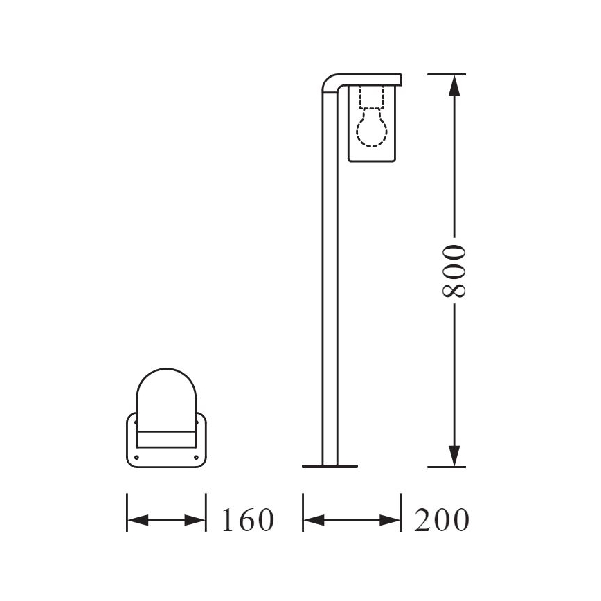 Ledvance - Lampe d'extérieur CASCADE 1xE27/25W/230V IP44 80 cm