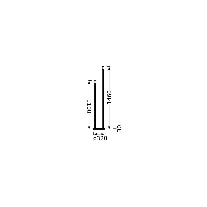Ledvance - Lampenfuß DECOR STICK 2xE27/40W/230V anthrazit