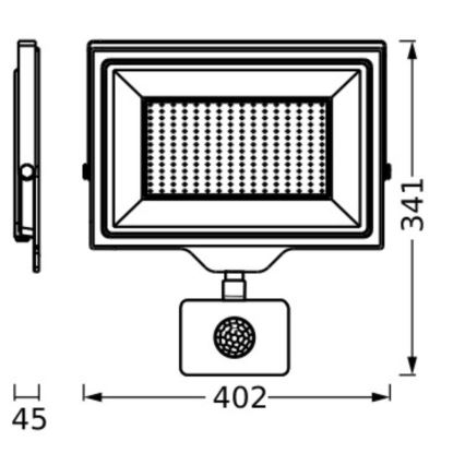 Ledvance - LED-Außen-Wandfluter mit Sensor FLOODLIGHT ESSENTIAL LED/200W/230V IP44